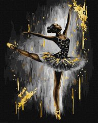 Okładka książki Картина за номерами - Граціозна балерина з фарбами металік extra ©art_selena_ua 40х50 , 4823104350675,   56 zł