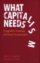 Okładka książki What Capitalism Needs Forgotten Lessons of Great Economists. John L. Campbell John L. Campbell, 9781108487825,