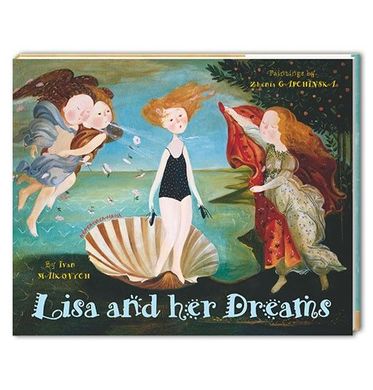 Обкладинка книги Liza and her Dreams («Ліза та її сни» англ.). Іван Малкович Малкович Іван, 978-617-585-021-3, Atale about a girl carried by the wings invented by Leonardo da Vinci to the workshops of the brightest figures in the history of painting — from Botticelli to Dali. Illustrated by Zhenia Gapchinska, a prominent Ukrainian painter. Lisa and her Dreams has been recognized by a number of prestigious book awards. The paintings by Zhenia Gapchinska have been stored in private collections of a number of connoisseurs of art including Luciano Pavarotti. Код: 978-617-585-021-3 Автор Іван Малкович  61 zł