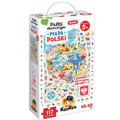 Обкладинка книги CzuCzu Puzzle obserwacyjne Mapa Polski 5+ , 5902983490968,   59 zł