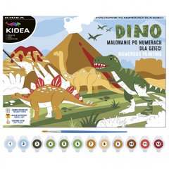 Обкладинка книги Розпис картин за номерами - Динозаври KIDEA , 5901130091799,   22 zł