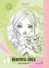 Обкладинка книги Розмальовка А4 8 картинок Beautiful Girls зелена , 4823089229126,   10 zł