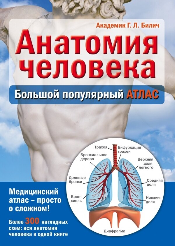 Обложка книги Анатомия человека: большой популярный атлас Билич Г., 978-5-699-72585-4,   72 zł